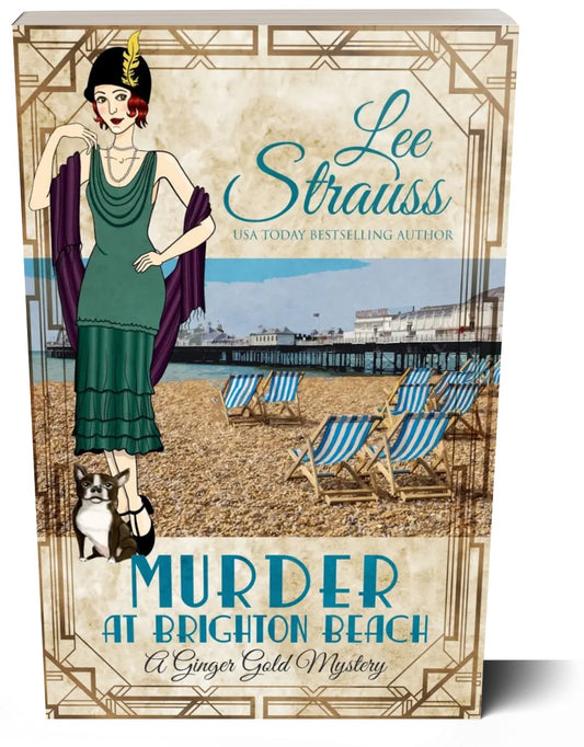 Murder at Brighton Beach, A Ginger Gold Mystery, 1920s cozy historical mystery by Lee Strauss, paperback